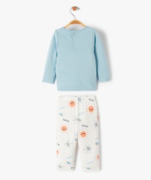 Pyjama bébé en jersey de coton à motifs fantaisie vue3 - GEMO(BB COUCHE) - GEMO