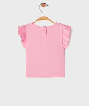 Tee-shirt sans manches avec volants sur les épaules bébé fille vue4 - GEMO 4G BEBE - GEMO