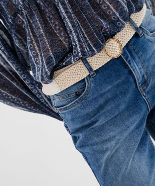 Jean Slim longueur 7/8ème avec ceinture femme vue6 - GEMO(FEMME PAP) - GEMO