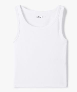 Débardeur fille en maille côtelée coupe courte vue1 - GEMO (JUNIOR) - GEMO