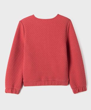 Sweat zippé en maille fantaisie fille vue5 - GEMO (ENFANT) - GEMO