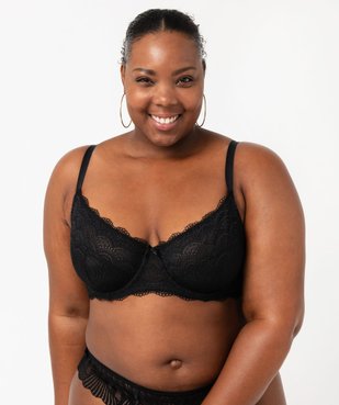 Soutien-gorge emboitant à armatures en dentelle grande taille vue1 - GEMO(HOMWR FEM) - GEMO