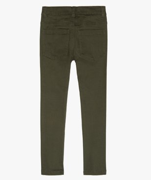 Pantalon garçon coupe skinny en toile extensible vue3 - GEMO (ENFANT) - GEMO