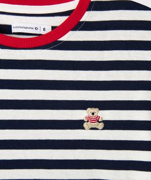 Tee-shirt manches courtes à rayures garçon - LuluCastagnette vue3 - LULU CASTAGNETTE GEMO FOR GOOD - GEMO