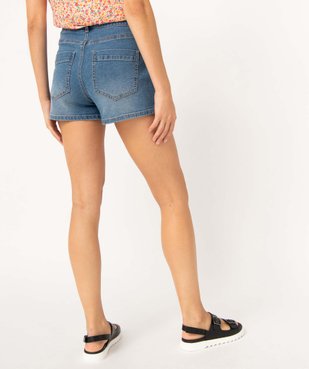 Short femme en jean coupe large fendu sur les côtés vue3 - GEMO 4G FEMME - GEMO