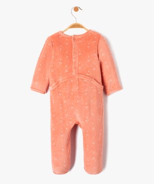 Pyjama bébé à pont-dos en velours à motifs ours vue5 - GEMO(BB COUCHE) - GEMO