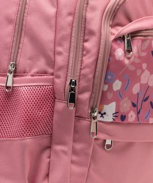 Sac à dos multipoche en toile avec trousse assortie fille vue4 - GEMO (ACCESS) - GEMO
