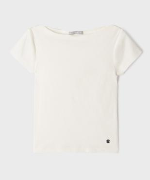 Tee-shirt manches courtes à col bateau fille - LuluCastagnette vue1 - LULU CASTAGNETTE GEMO FOR GOOD - GEMO