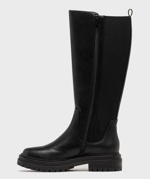 Bottes avec tige bi-matière à semelle crantée femme vue9 - 5 MILES - GEMO