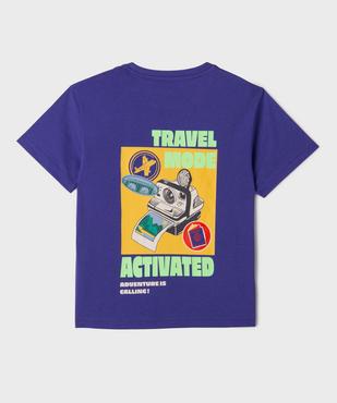 Tee-shirt manches courtes à motif poitrine et dos garçon vue3 - GEMO 4G GARCON - GEMO