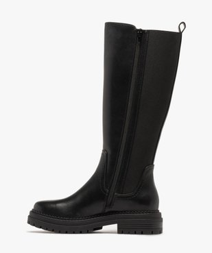 Bottes avec tige bi-matière à semelle crantée femme vue3 - 5 MILES - GEMO