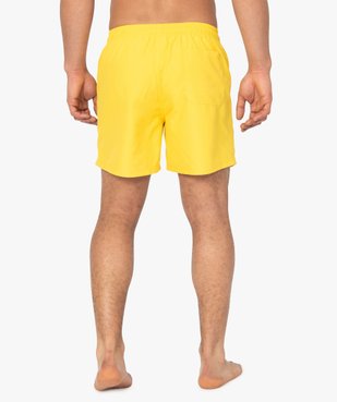 Short de bain homme uni vue3 - GEMO (PLAGE) - GEMO