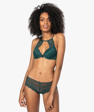 Soutien-gorge coqué avec décolleté dentelle vue3 - GEMO(HOMWR FEM) - GEMO