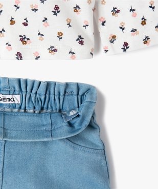 Ensemble bébé fille 3 pièces vue2 - GEMO(BEBE DEBT) - GEMO