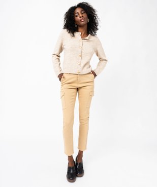 Gilet à col rond avec boutons fantaisie femme vue5 - GEMO(FEMME PAP) - GEMO