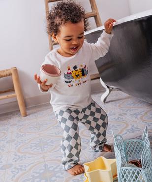 Pyjama en velours 2 pièces motif cirque bébé vue5 - GEMO 4G BEBE - GEMO