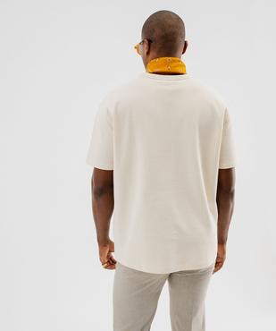 Tee-shirt manches courtes en maille gaufrée homme vue3 - GEMO 4G HOMME - GEMO