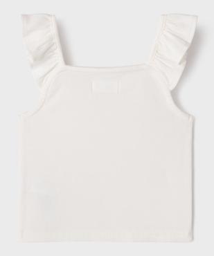 Débardeur court en maille côtelée avec bretelles à volants fille vue3 - GEMO 4G FILLE - GEMO