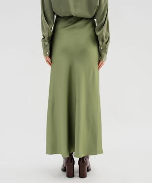 Jupe longue en matière satinée taille élastique femme vue3 - GEMO 4G FEMME - GEMO