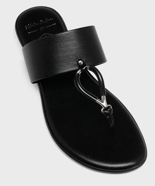 Mules à petit talon compensé et entre-doigt fantaisie femme vue5 - VALENTINA BALDA - GEMO