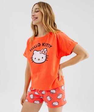 Pyjashort avec motif chaton femme - Hello Kitty vue1 - HELLO KITTY - GEMO
