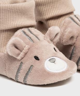 Chaussons de naissance montants en velours garçon vue6 - LITTLE LOVE - GEMO