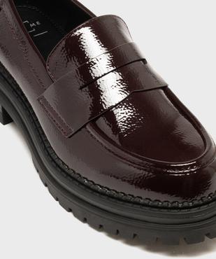 Mocassins chunky à semelle crantée et tige vernie femme - Follow Me vue6 - FOLLOW ME - GEMO