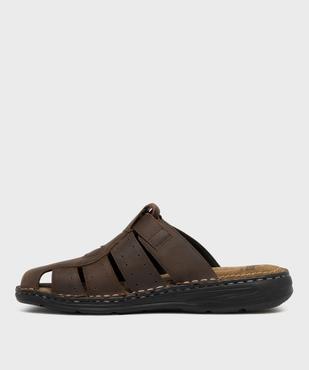 Mules confort dessus et semelle intérieure cuir homme - G'Flex vue3 - G'FLEX GEMO FOR GOOD - GEMO