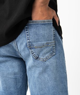Jean homme coupe Straight au coloris délavé vue2 - GEMO (HOMME) - GEMO