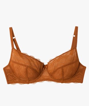 Soutien-gorge emboitant grande taille à armatures en dentelle vue4 - GEMO(HOMWR FEM) - GEMO
