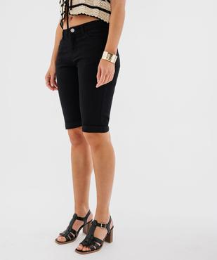 Bermuda slim en coton extensible femme vue11 - GEMO 4G FEMME - GEMO