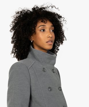 Manteau court femme avec double rangée de boutons vue2 - Nikesneakers(FEMME PAP) - Nikesneakers