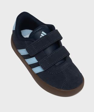 Baskets VL Court 3.0 dessus cuir velours fermeture scratch garçon - Adidas vue5 - ADIDAS - GEMO