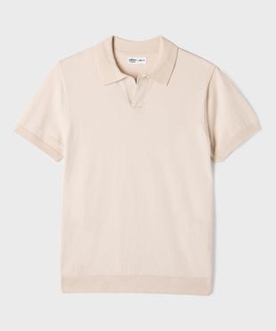 Polo en maille à col sans boutons garçon vue1 - GEMO 4G GARCON - GEMO