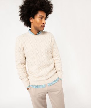 Pull douillet à torsades homme vue2 - GEMO (HOMME) - GEMO