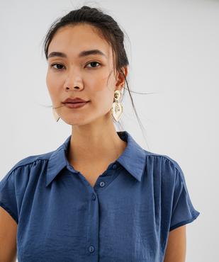 Chemise col chemise manches courtes femme vue2 - GEMO(FEMME PAP) - GEMO
