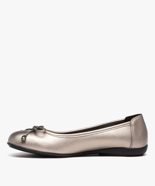Ballerines femme métallisées à nœud décoratif vue3 - GEMO(URBAIN) - GEMO