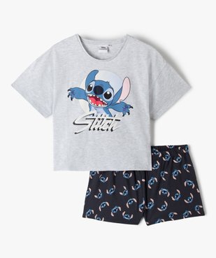 Pyjashort fille imprimé Stitch - Disney vue1 - LILO & STITCH - GEMO