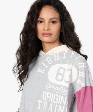 Tee-shirt femme à capuche façon sweat - CAMPS vue2 - CAMPS UNITED - Nikesneakers