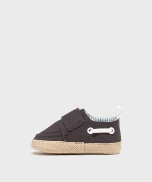 Chaussons de naissance en toile look chaussures bateau bébé vue3 - LITTLE LOVE GEMO FOR GOOD - GEMO