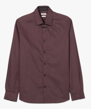 Chemise homme à micro motifs colorés coupe slim vue4 - GEMO (HOMME) - GEMO