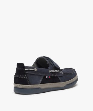Chaussures bateau homme dessus cuir fermeture scratch vue4 - GEMO (CONFORT) - GEMO