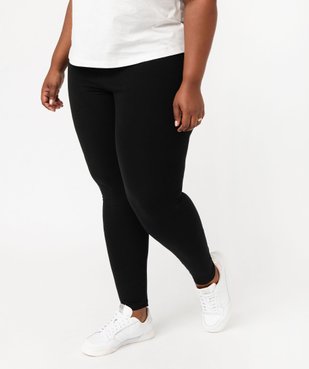 Legging femme grande taille uni en coton stretch vue6 - GEMO (G TAILLE) - GEMO