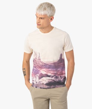 Tee-shirt homme avec motif paysage vue2 - GEMO (HOMME) - GEMO