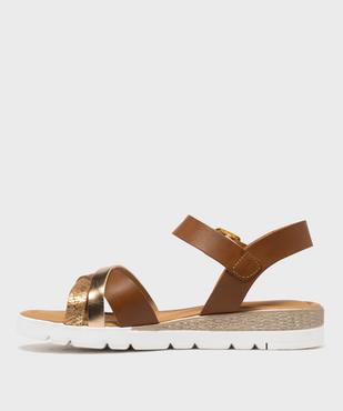 Sandales à brides croisées à petit talon compensé femme - Valentina Baldano vue3 - VALENTINA BALDA - GEMO