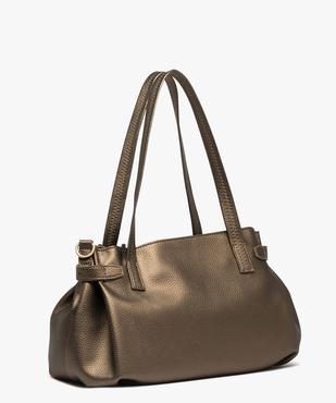 Sac souple en matière grainée porté épaule femme vue2 - GEMO (ACCESS) - GEMO
