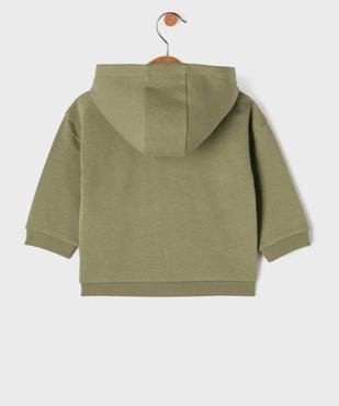 Sweat zippé à capuche à zip magnétique bébé garçon vue4 - GEMO 4G BEBE - GEMO