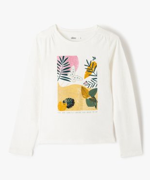 Tee-shirt fille à manches longues et motif bohème vue1 - GEMO (ENFANT) - GEMO