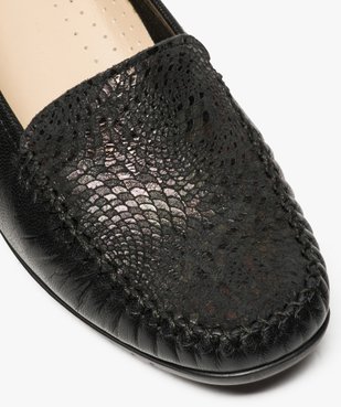 Mocassins confort femme dessus cuir souple vue6 - GEMO (CONFORT) - GEMO