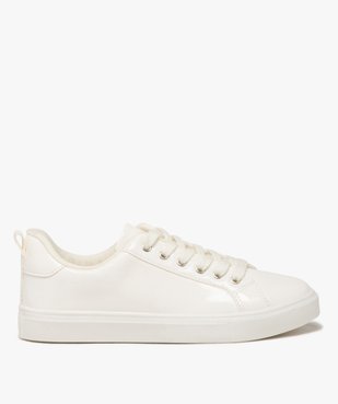 Baskets femme unies à lacets dessus vernis  vue1 - GEMO (SPORTSWR) - GEMO